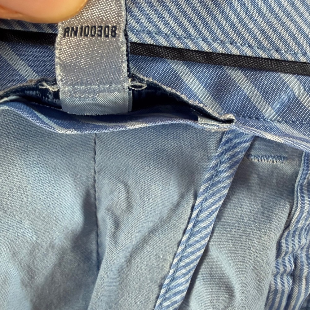 Peter Millar Chino Shorts 36 Blue Flat Front Cotton Casual Golf RN100308 - Picture 7 of 7